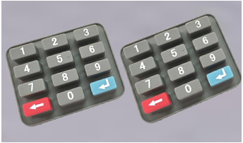 Industrial instrument silicone keypad
